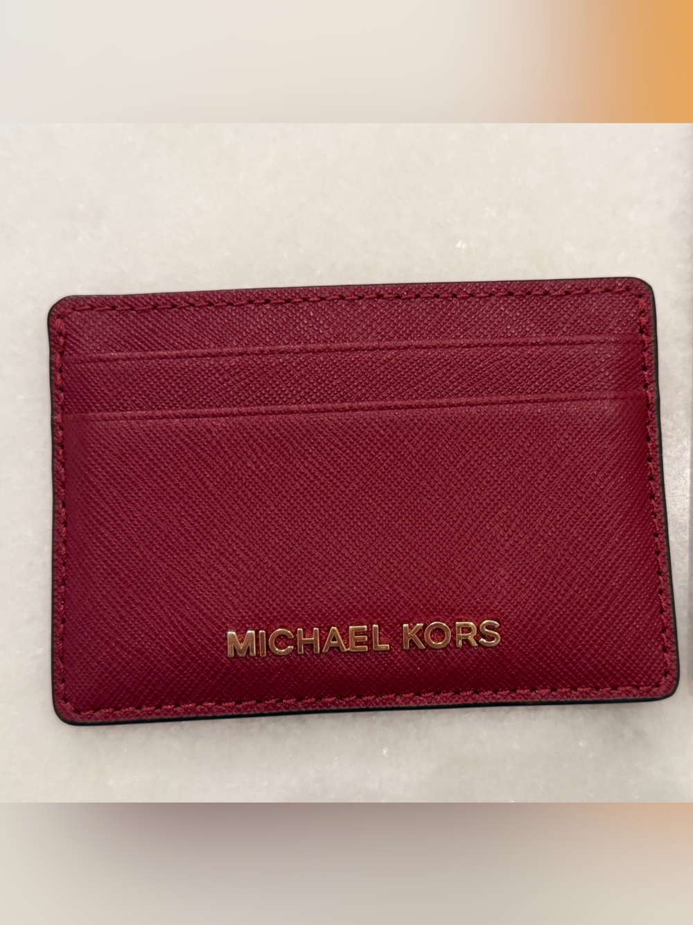 MICHAEL KORS Card Holder with Gold Logo